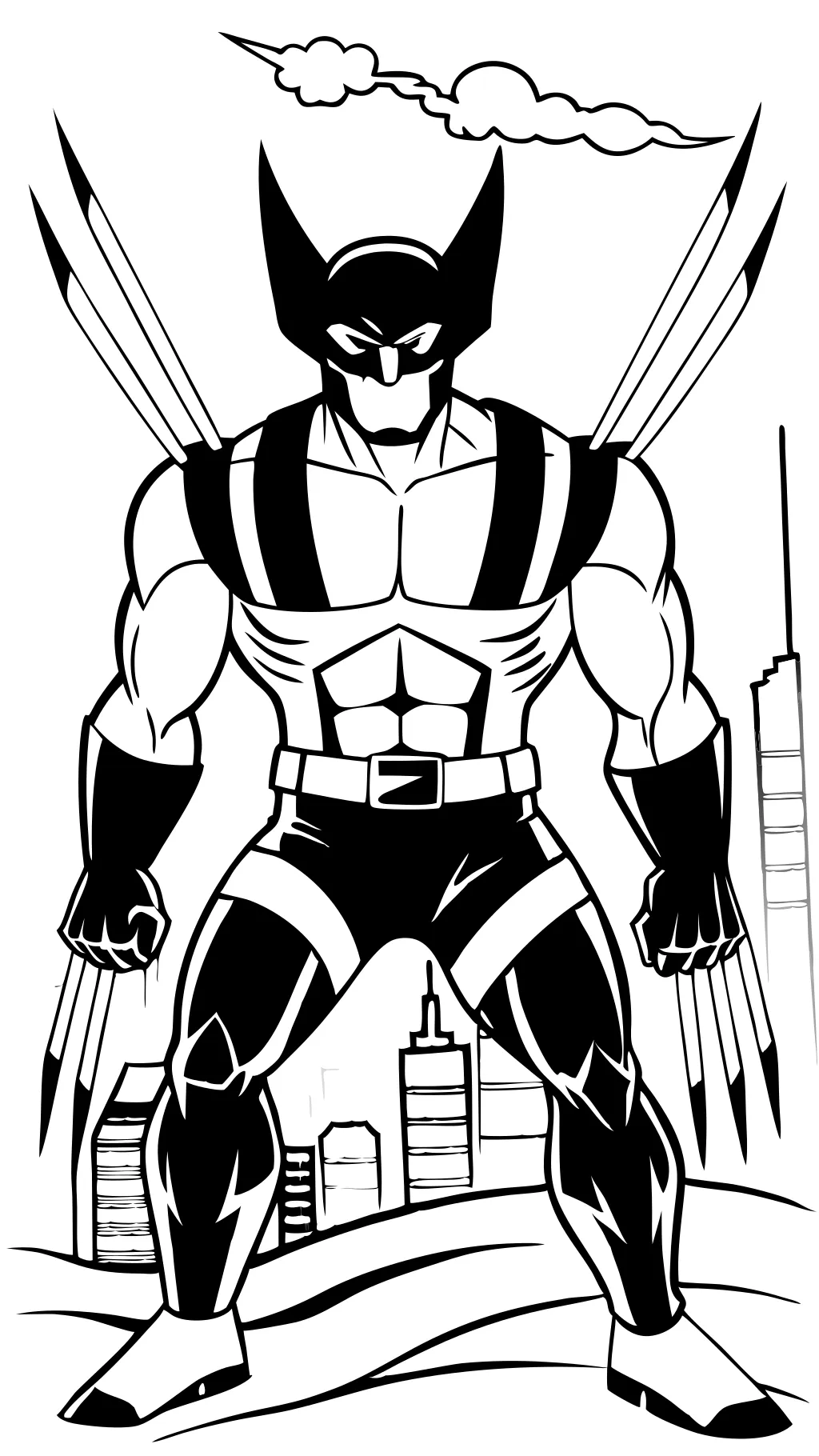 wolverine coloring page